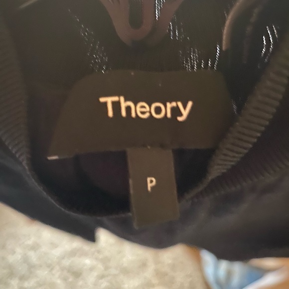 THEORY modal silk black turtleneck mock tank top P 0/00 Nordstrom, high quality - Picture 6 of 11